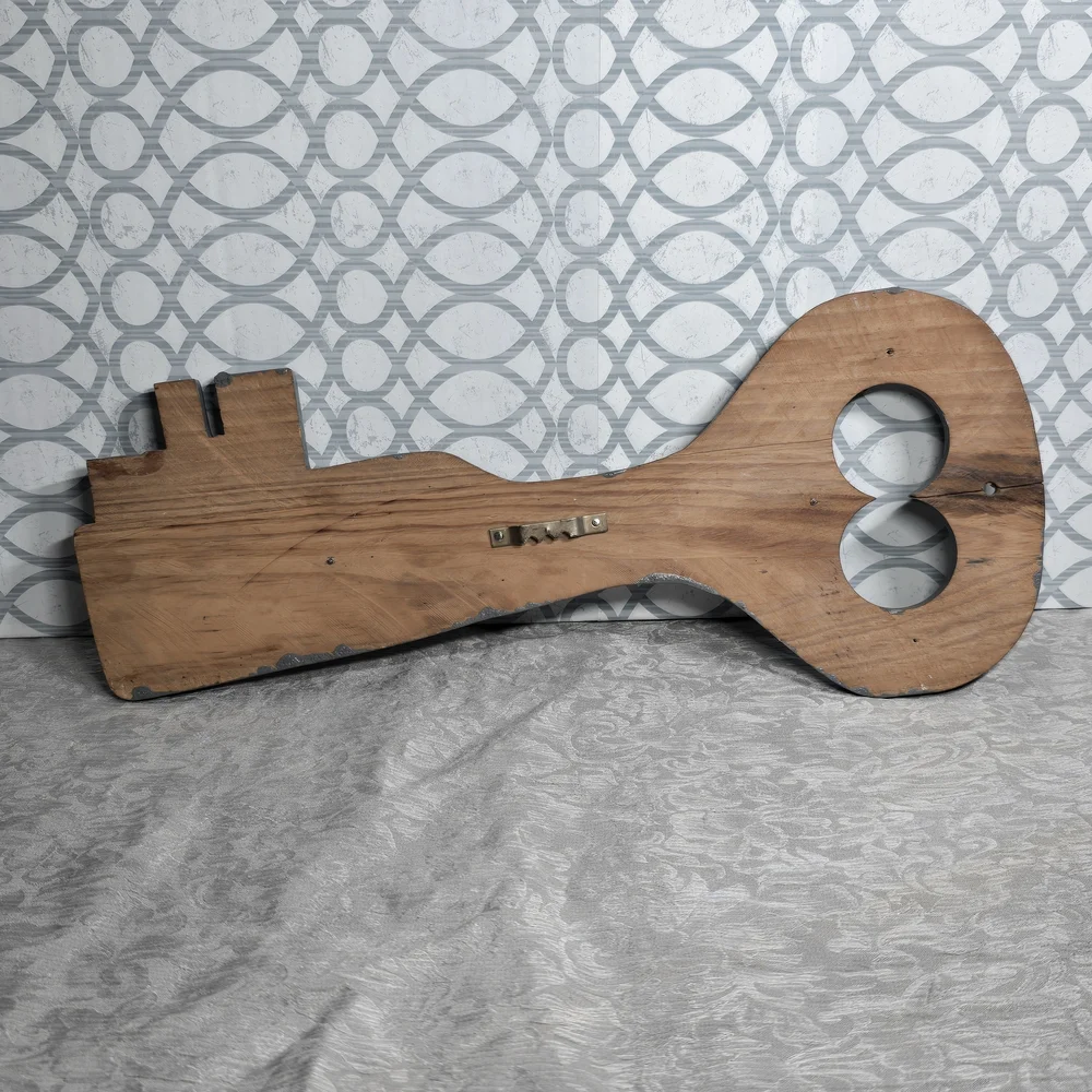 Vintage Rustic Gray Wooden Key Wall Hanger Entryway Organizer 12x6x1